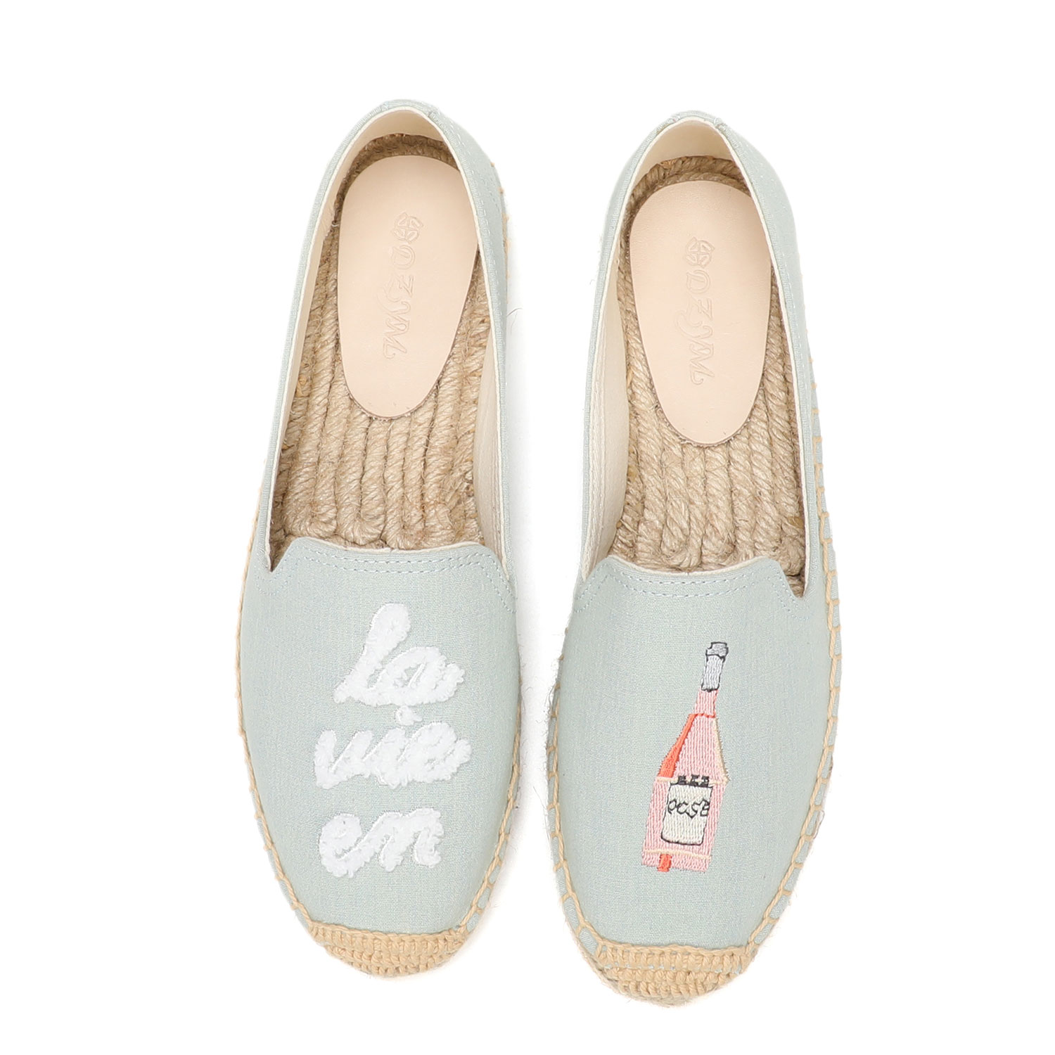 Espadrille Slip On - 여성용 Espadrilles 여성용 패션 대마 플랫