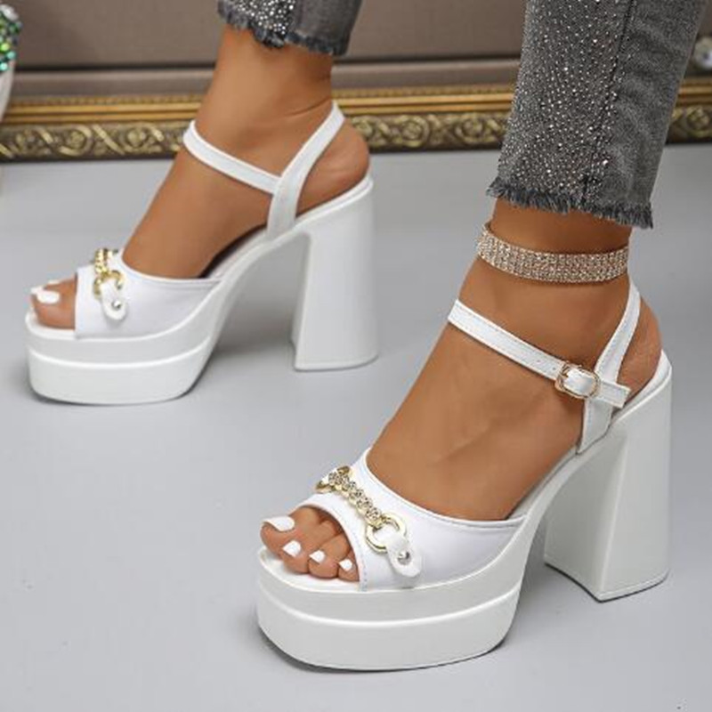 2026년 여름 신상품 스퀘어 토 속굽 두꺼운 가죽 하 - Casual Sandal Leather 리뷰 및 가격