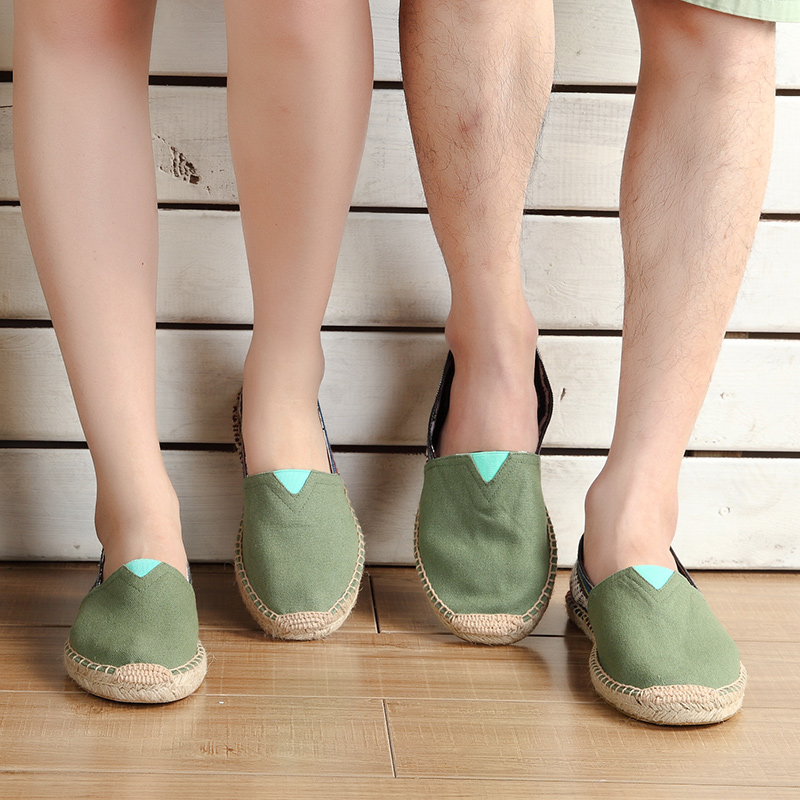 새로운 여름 린넨 통기성 캐주얼 플랫 여성 남성 에스파 - Espadrille Slip On 리뷰 및 가격