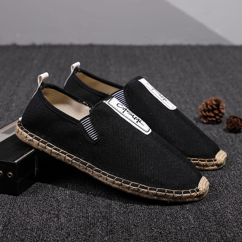린넨 남성 캐주얼 슈즈 로퍼 남성 플랫 슈즈 위빙 피셔 - Espadrille Slip On 리뷰 및 가격
